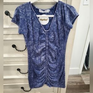 Acid Wash Blue Bodycon Mini Dress Size Medium